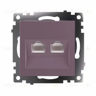 Розетка компьютерная 2-местная RJ-45 Stekker Катрин GLS00-7109-04 50006