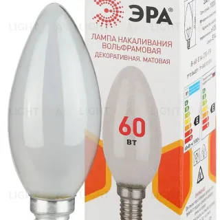 Лампа накаливания Эра B-60-E14-230-FR свечка Б0066376
