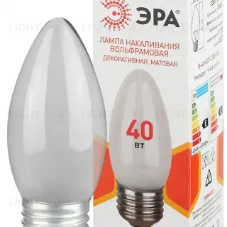 Лампа накаливания Эра B-40-E27-230-FR свечка Б0066400