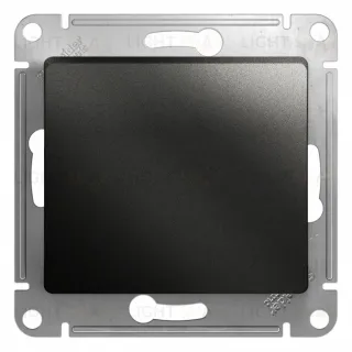 Кнопка нажимная сх.1, 10AX Systeme Electric Glossa Антрацит GSL000715