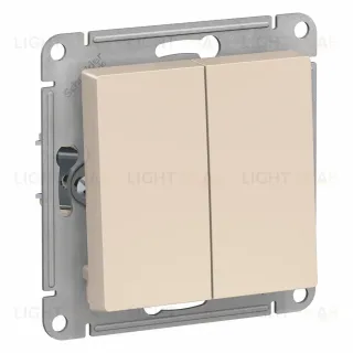 Выключатель 2-клавишный с самовозвратом, сх.5, 10АХ Systeme Electric AtlasDesign ATN000217
