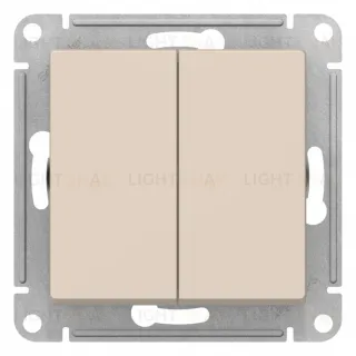 Переключатель 2-клавишный перекрестный, 2 x сх. 7, 10АХ Systeme Electric AtlasDesign ATN000273