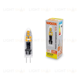 Светодиодная лампа WOLTA 3Вт 3000K G4 матовая WSTD-JC-12V3W3KG4-P
