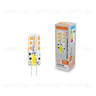Светодиодная лампа WOLTA 3Вт 4000K G4 матовая WSTD-JC-12V3W4KG4-S