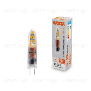 Светодиодная лампа WOLTA 3Вт 4000K G4 матовая WSTD-JC-220V3W4KG4-P