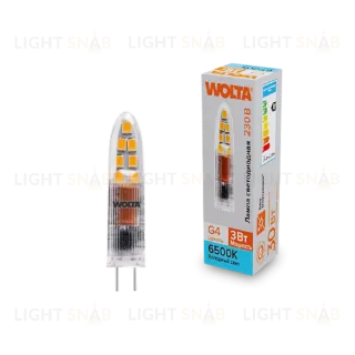 Светодиодная лампа WOLTA 3Вт 6500K G4 матовая WSTD-JC-220V3W6KG4-P