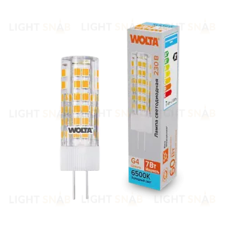 Светодиодная лампа WOLTA 7Вт 6500K G4 кукуруза матовая WSTD-JC-220V7W6KG4-C