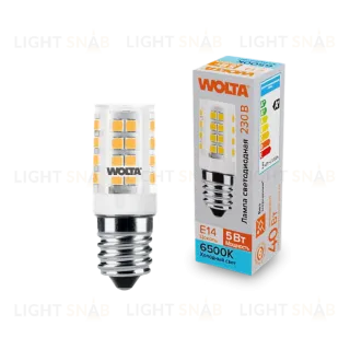 Светодиодная лампа WOLTA 5Вт 6500K E14 кукуруза матовая WSTD-JCD-5W6KE14-C