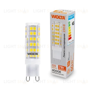 Светодиодная лампа WOLTA 7Вт 4000K G9 кукуруза матовая WSTD-JCD-7W4KG9-C