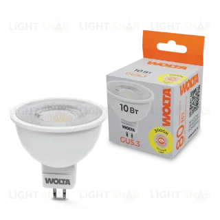 Светодиодная лампа WOLTA 10Вт 3000K GU5.3 матовая WSTD-MR16-220V10W3KGU5.3-L
