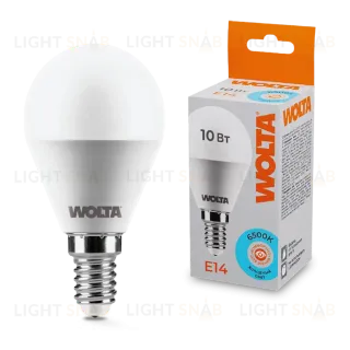 Светодиодная лампа WOLTA 10Вт 6500K E14 груша матовая 25W45GL10E14