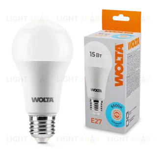 Светодиодная лампа WOLTA 15Вт 6500К E27 груша матовая 25W60BL15E27