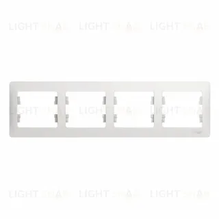 Рамка 4-ая Systeme Electric Glossa Белый GSL000104