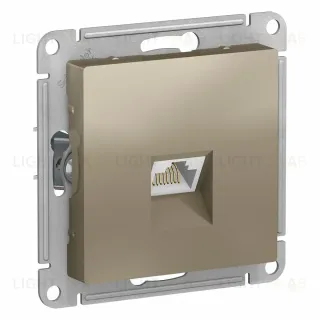 Розетка компьютерная RJ45, кат. 6A Systeme Electric AtlasDesign Шампань ATN000586