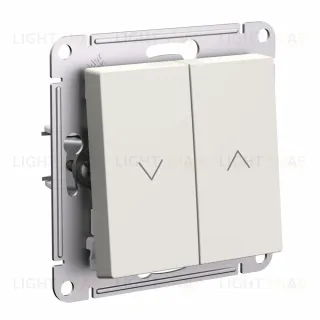 Выключатель 2-клавишный жалюзи, 10А Systeme Electric AtlasDesign Бежевый ATN000219