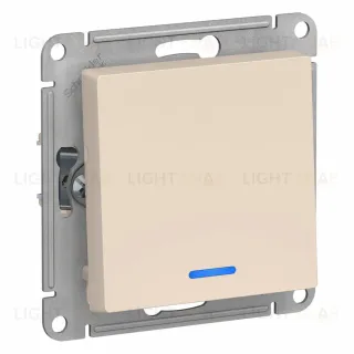Выключатель 1-клавишный с подсветкой, сх.1а, 10АХ Systeme Electric AtlasDesign ATN000213