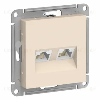 Розетка двойная компьютерная RJ45+RJ45, кат.5E Systeme Electric AtlasDesign ATN000285