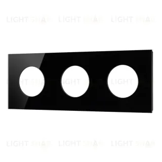 Рамка стеклянная на 3 поста Arlight FRM-GLARE-GC-3-BK 043839