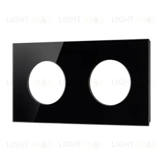 Рамка стеклянная на 2 поста Arlight FRM-GLARE-GC-2-BK 043836