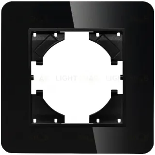 Рамка стеклянная на 1 пост Arlight FRM-OMALI-GS-1-BK 049662