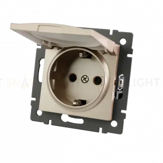 Механизм розетки влагозащищенный Arlight SCT-MCP-PL-GD-V (250V, 16A) 049837