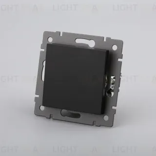 Механизм выключателя одноклавишный непроходной Arlight SWT-MK01-PL-BK-V (250V, 10A) 049868