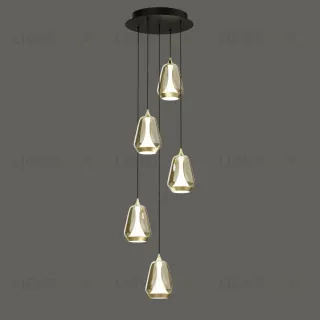 Каскадная люстра Delight Collection MD24001011-5A brass/champagne