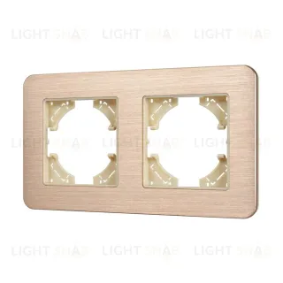 Рамка на 2 поста алюминиевая Arlight FRM-AKIRY-AL-2-GD 049726