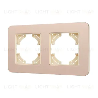 Рамка на 2 поста алюминиевая Arlight FRM-AKIRY-SFAL-2-GD 049739