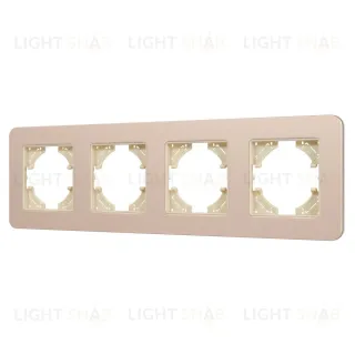 Рамка на 4 поста алюминиевая Arlight FRM-AKIRY-SFAL-4-GD 049745