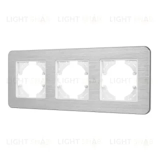 Рамка на 3 поста алюминиевая Arlight FRM-AKIRY-AL-3-SR 049728