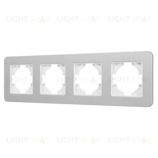 Рамка на 4 поста алюминиевая Arlight FRM-AKIRY-SFAL-4-SR 049743