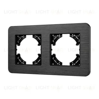 Рамка на 2 поста алюминиевая Arlight FRM-AKIRY-AL-2-BK 049725