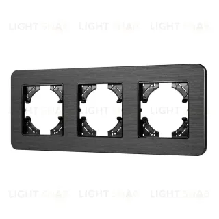 Рамка на 3 поста алюминиевая Arlight FRM-AKIRY-AL-3-BK 049729
