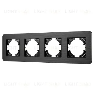 Рамка на 4 поста алюминиевая Arlight FRM-AKIRY-AL-4-BK 049732
