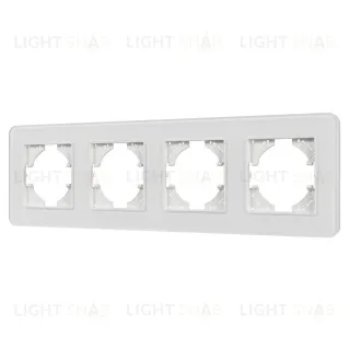 Рамка на 4 поста стеклянная Arlight FRM-OMALI-GS-4-WH 049700