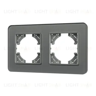 Рамка на 2 поста стеклянная Arlight FRM-OMALI-GS-2-GR 049694