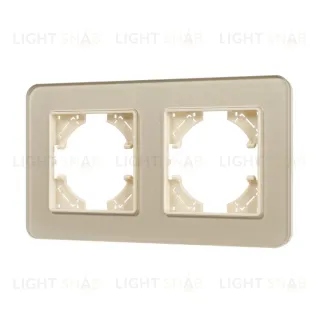 Рамка на 2 поста стеклянная Arlight FRM-OMALI-GS-2-GD 049695