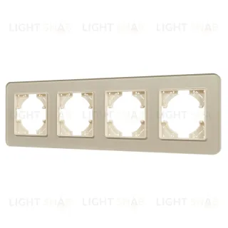 Рамка на 4 поста стеклянная Arlight FRM-OMALI-GS-4-GD 049703