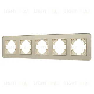 Рамка на 5 постов стеклянная Arlight FRM-OMALI-GS-5-GD 049707