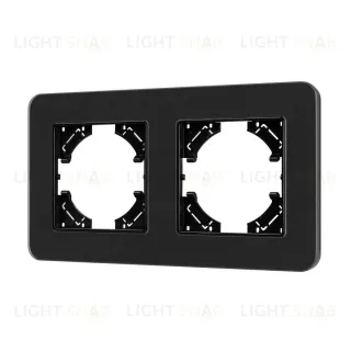 Рамка на 2 поста стеклянная Arlight FRM-OMALI-SFGS-2-BK 049709