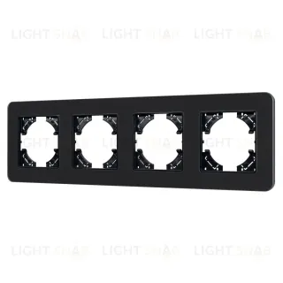 Рамка на 4 поста стеклянная Arlight FRM-OMALI-SFGS-4-BK 049717