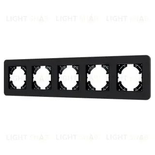 Рамка на 5 постов стеклянная Arlight FRM-OMALI-SFGS-5-BK 049721