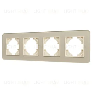 Рамка на 4 поста стеклянная Arlight FRM-OMALI-SFGS-4-GD 049719