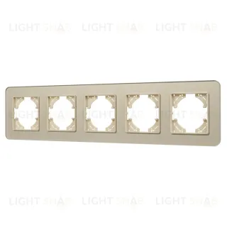 Рамка на 5 постов стеклянная Arlight FRM-OMALI-SFGS-5-GD 049723