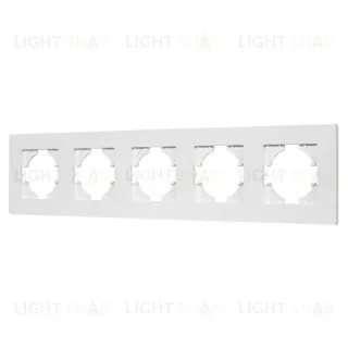 Рамка на 5 постов пластиковая Arlight FRM-PERIO-PL-5-WH 049762