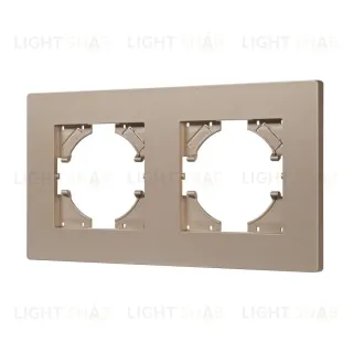 Рамка на 2 поста пластиковая Arlight FRM-PERIO-PL-2-GD 049753