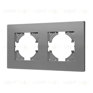 Рамка на 2 поста пластиковая Arlight FRM-PERIO-PL-2-GR 049752