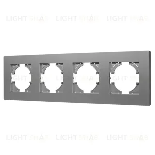 Рамка на 4 поста пластиковая Arlight FRM-PERIO-PL-4-GR 049760
