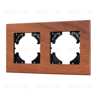 Рамка на 2 поста из натурального дерева Arlight FRM-XSILO-WD-2-NL 050871